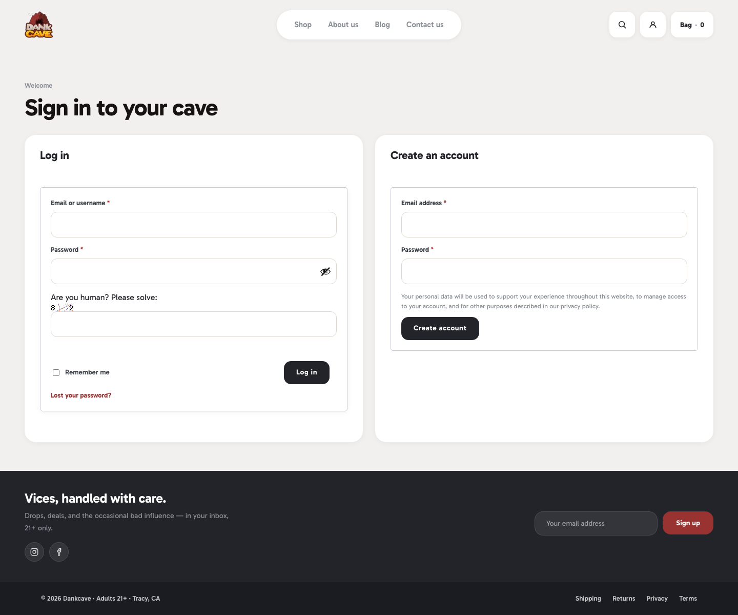 Wishlist page