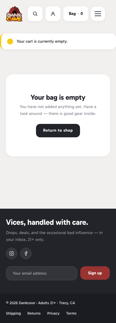 Cart — mobile