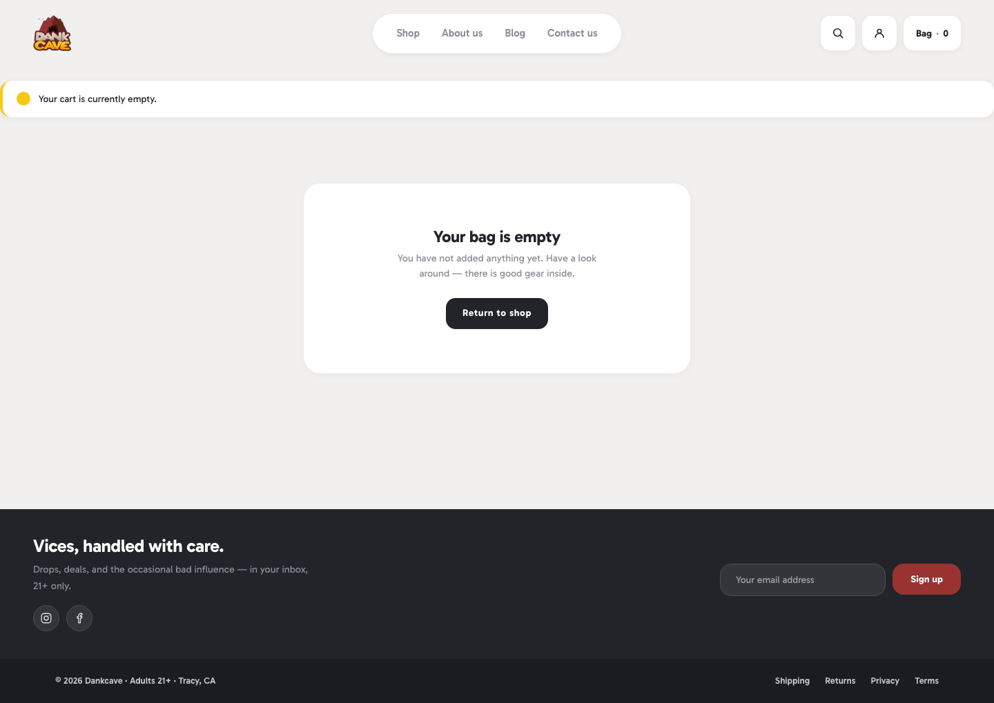 Checkout — desktop